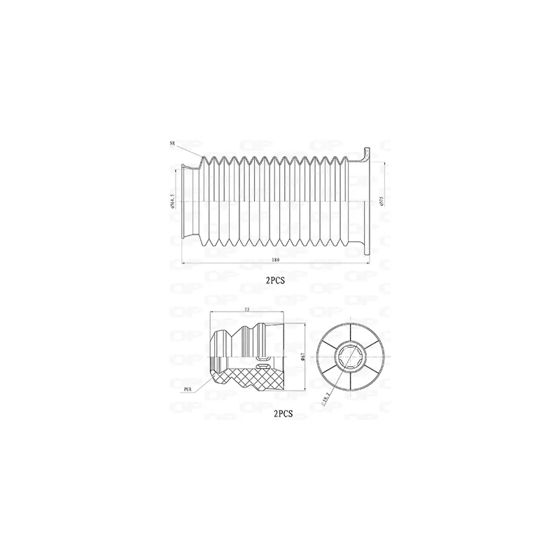 Kit de protection contre la poussière, amortisseur OPEN PARTS DCK5119.04