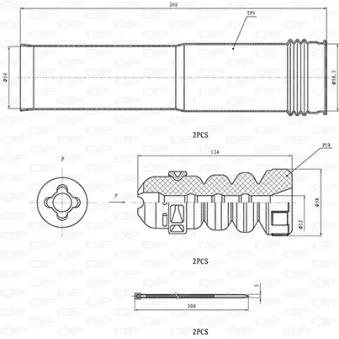 Kit de protection contre la poussière, amortisseur OPEN PARTS DCK5120.04