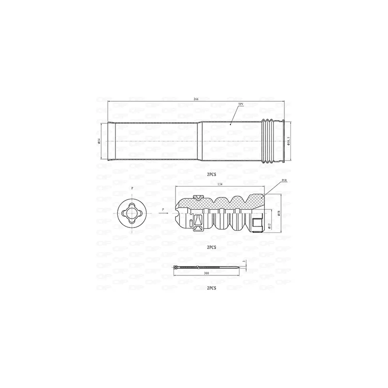 Kit de protection contre la poussière, amortisseur OPEN PARTS DCK5120.04