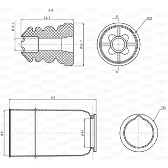 Kit de protection contre la poussière, amortisseur OPEN PARTS DCK5121.04