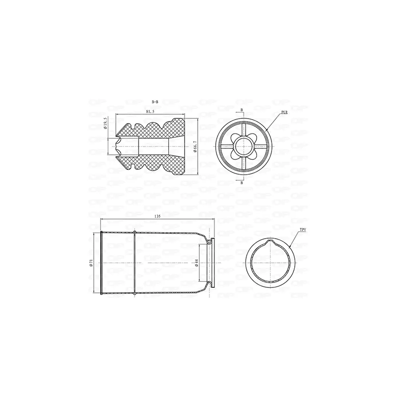 Kit de protection contre la poussière, amortisseur OPEN PARTS DCK5121.04