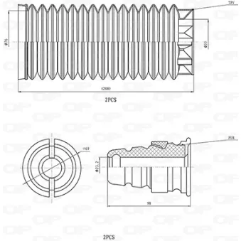 Kit de protection contre la poussière, amortisseur OPEN PARTS DCK5123.04