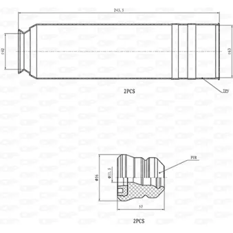 Kit de protection contre la poussière, amortisseur OPEN PARTS DCK5126.04