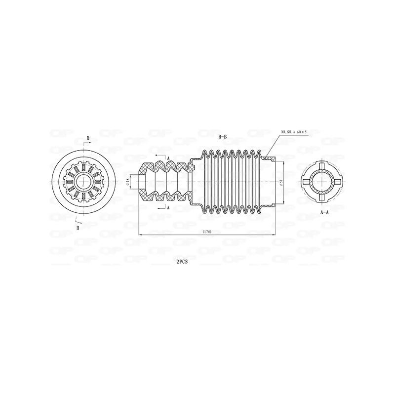 Kit de protection contre la poussière, amortisseur OPEN PARTS DCK5129.02
