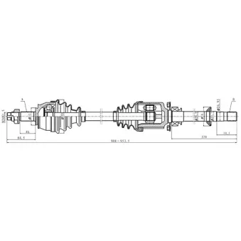 Arbre de transmission avant droit OPEN PARTS DRS6485.00