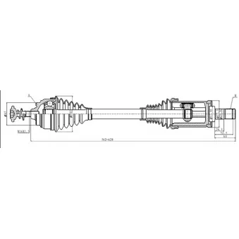 Arbre de transmission avant gauche OPEN PARTS DRS6486.00