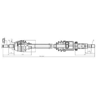 Arbre de transmission avant droit OPEN PARTS DRS6494.00