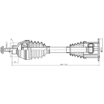 Arbre de transmission OPEN PARTS DRS6504.00