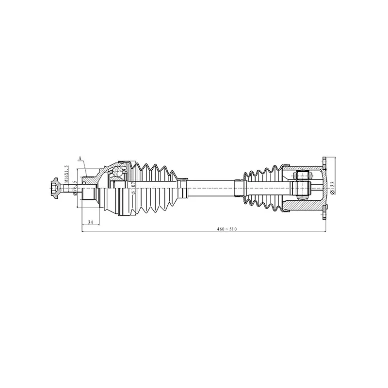 Arbre de transmission OPEN PARTS DRS6504.00