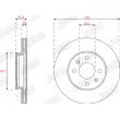 Jeu de 2 disques de frein avant JURID 563224JC - Visuel 2