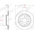 Jeu de 2 disques de frein arrière JURID 563285JC - Visuel 2