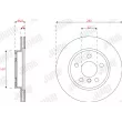 Jeu de 2 disques de frein avant JURID 563291JC - Visuel 2