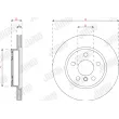 Jeu de 2 disques de frein avant JURID 563291JC - Visuel 3