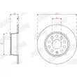 Jeu de 2 disques de frein arrière JURID 563293JC - Visuel 1