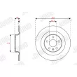 Jeu de 2 disques de frein arrière JURID 563294JC - Visuel 2