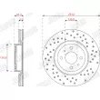 Jeu de 2 disques de frein avant JURID 563303JC - Visuel 2