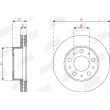 Jeu de 2 disques de frein avant JURID 563305J-1 - Visuel 3