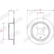 Jeu de 2 disques de frein arrière JURID 563337JC - Visuel 2