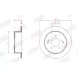Jeu de 2 disques de frein arrière JURID 563341JC - Visuel 1