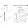 Jeu de 2 disques de frein arrière JURID 563343JC - Visuel 2