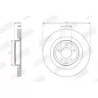 Jeu de 2 disques de frein arrière JURID 563399JC-1 - Visuel 2