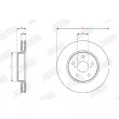 Jeu de 2 disques de frein avant JURID 563459JC - Visuel 3
