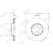 Jeu de 2 disques de frein avant JURID 563465JC-1 - Visuel 1