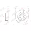Jeu de 2 disques de frein arrière JURID 563593JC - Visuel 2