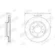 Jeu de 2 disques de frein avant JURID 563621JC - Visuel 3