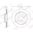 Jeu de 2 disques de frein arrière JURID 563630JC - Visuel 2