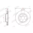 Jeu de 2 disques de frein avant JURID 563705JC - Visuel 2