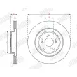 Jeu de 2 disques de frein avant JURID 563713JC - Visuel 3