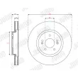 Jeu de 2 disques de frein avant JURID 563747JC-1 - Visuel 2