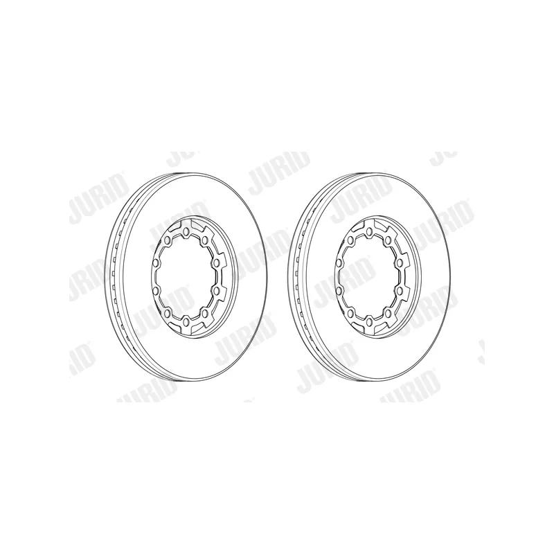 Jeu de 2 disques de frein avant JURID 569198J