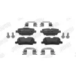 Jeu de 4 plaquettes de frein arrière JURID 574018J - Visuel 1