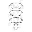 Jeu de 4 plaquettes de frein avant JURID 574037J - Visuel 2