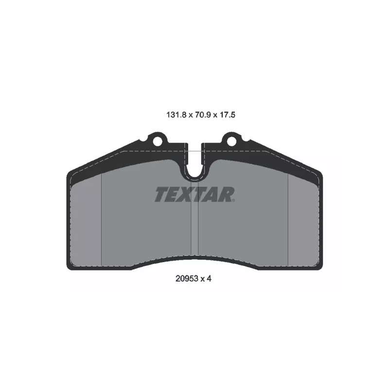 Jeu de 4 plaquettes de frein avant TEXTAR 2095310