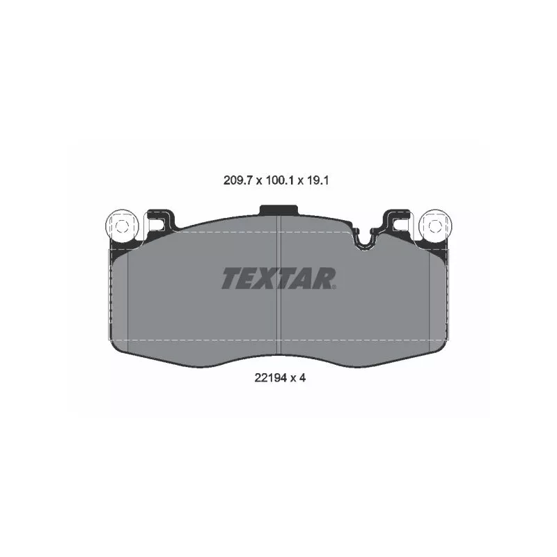 Jeu de 4 plaquettes de frein avant TEXTAR 2219401