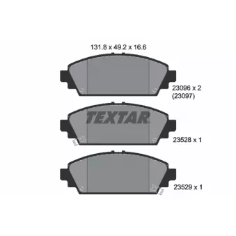 Jeu de 4 plaquettes de frein avant TEXTAR 2309601