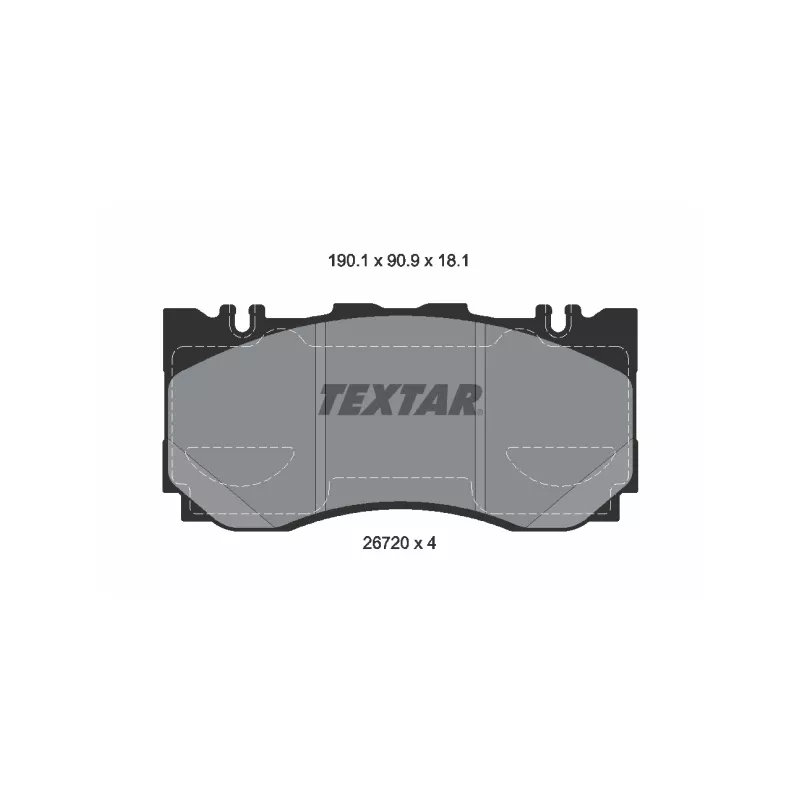 Jeu de 4 plaquettes de frein avant TEXTAR 2672001