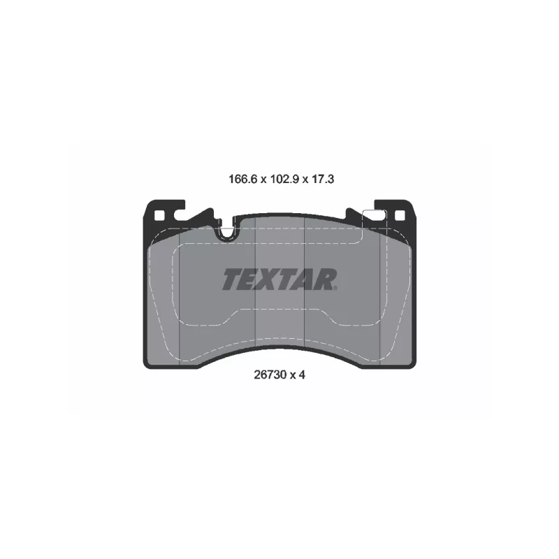 Jeu de 4 plaquettes de frein avant TEXTAR 2673001