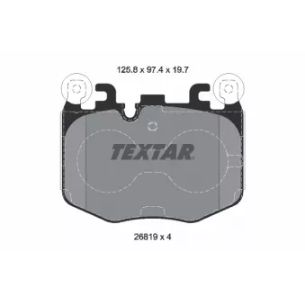 Jeu de 4 plaquettes de frein avant TEXTAR 2681901