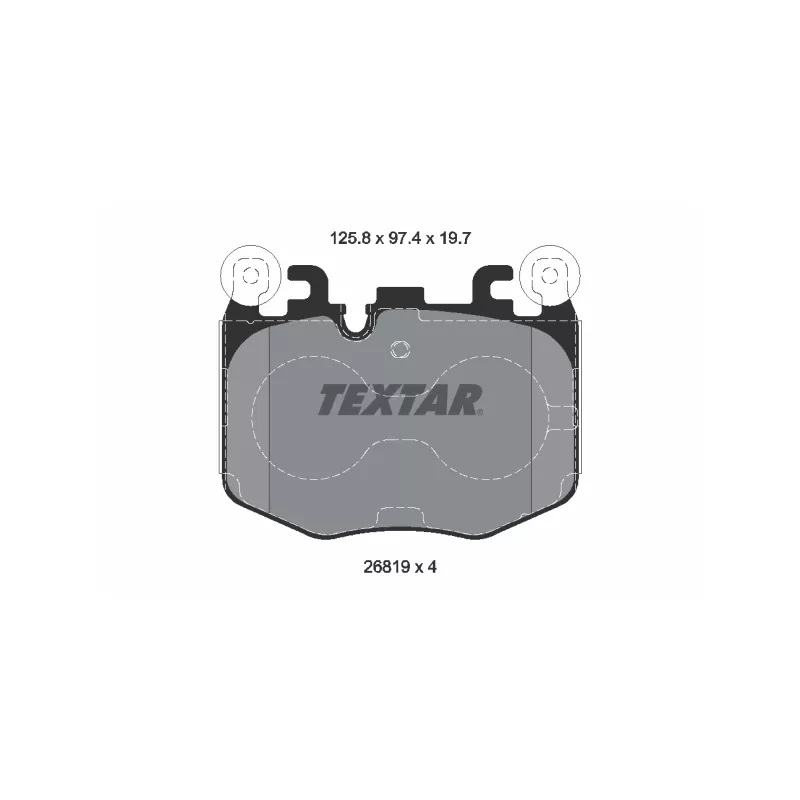 Jeu de 4 plaquettes de frein avant TEXTAR 2681901