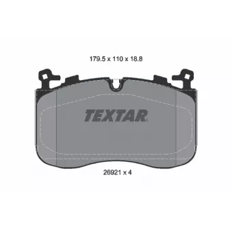 Jeu de 4 plaquettes de frein avant TEXTAR 2692101