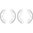 Jeu de mâchoires de frein TEXTAR 83005700 - Visuel 1