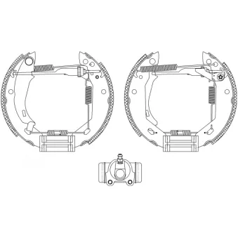 Kit de freins arrière (prémontés) TEXTAR 84031203