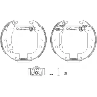 Kit de freins arrière (prémontés) TEXTAR 84037003