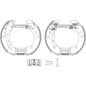 Kit de freins arrière (prémontés) TEXTAR 84062600