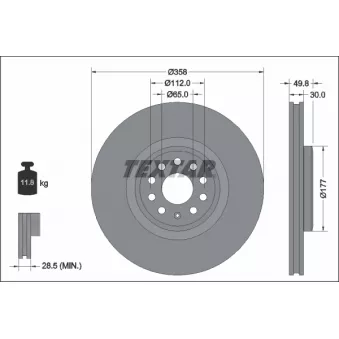 Jeu de 2 disques de frein avant TEXTAR