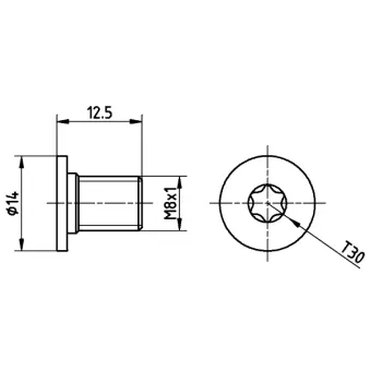 Vis, disque de frein TEXTAR TPM0002
